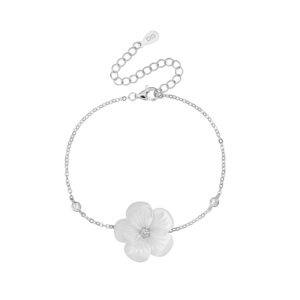 צמיד פרח פנינה