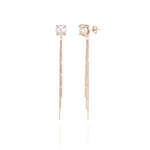 עגיל סוליטר בשילוב שרשרת