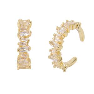 עגיל  דמוי הליקס חישוק משובץ