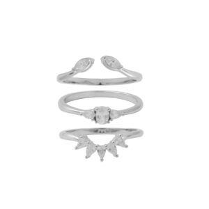 שלישיית טבעות משובצת