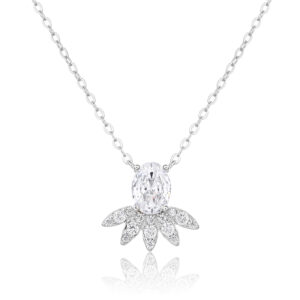 שרשרת פרח משובצת