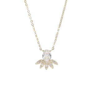 שרשרת פרח משובצת