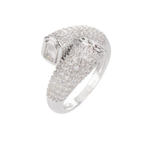 טבעת מסובבת משובצת