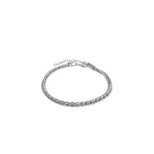 צמיד אייס 3 שורות בחיתוך לייזר - רודיום