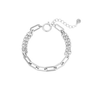 צמיד גורמט כסוף בהיר