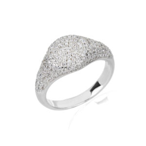 טבעת חותם משובצת